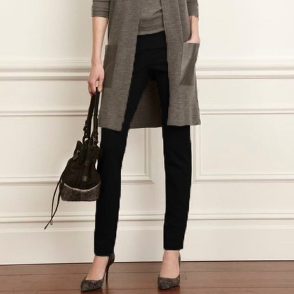 NWT Worth Black Ponte Harley Skinny Leg Pant